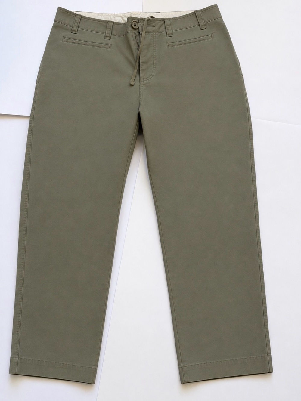 GAP Women's Cropped Chino Pants in Olive sz 6 cotton